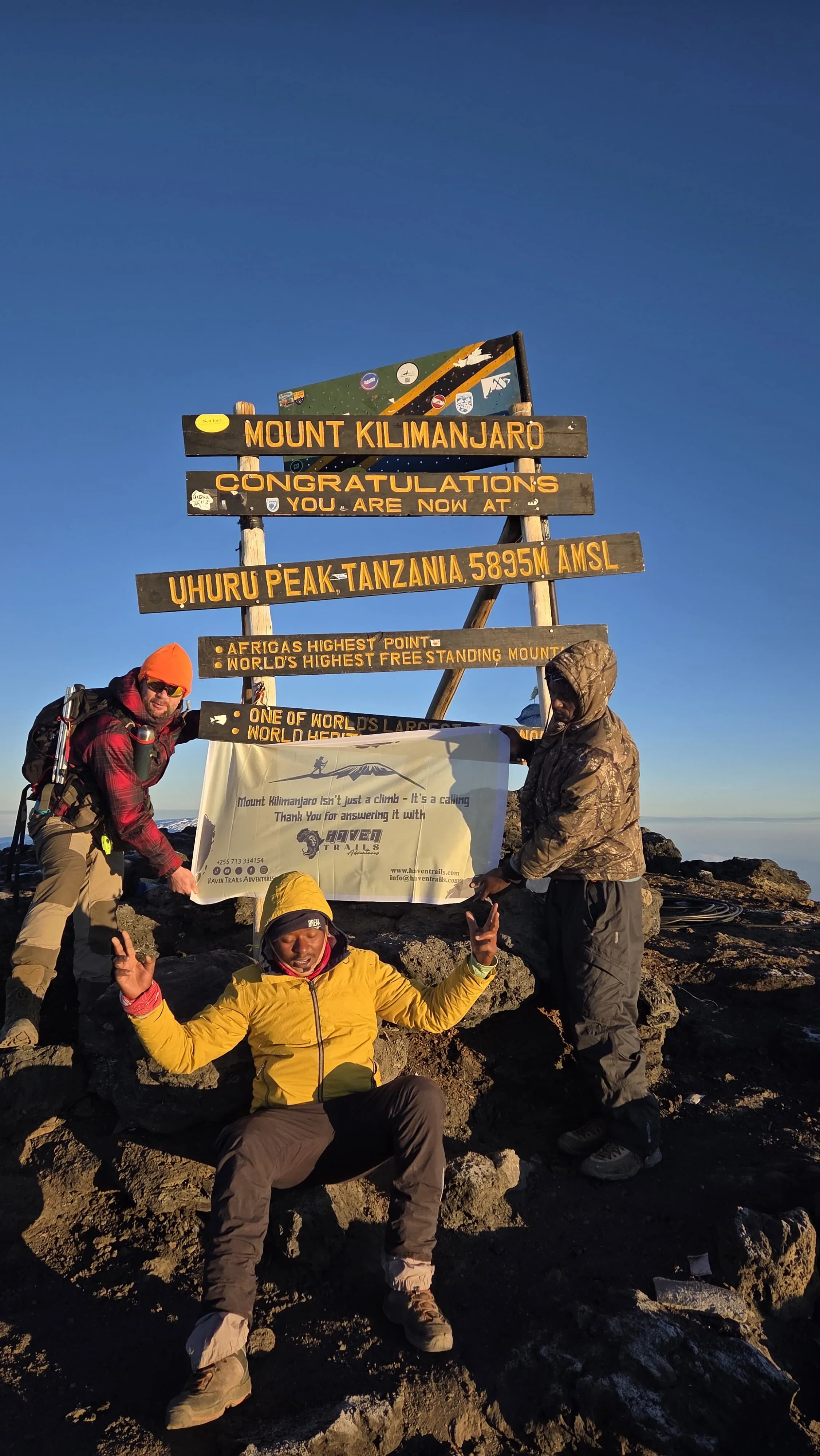 Kilimanjaro waterfall visit during Haven Trails guided trek
